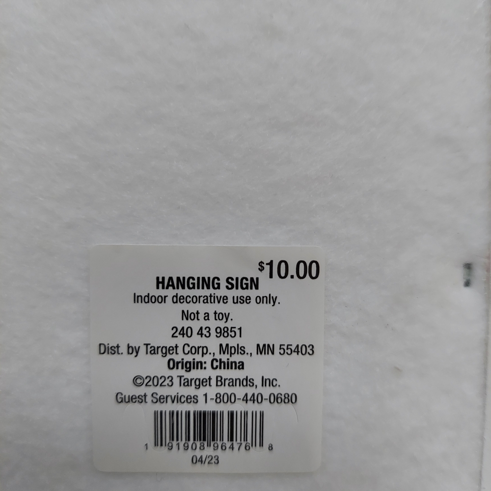 Target Decorative Hanging Sign - Picture 3 of 3